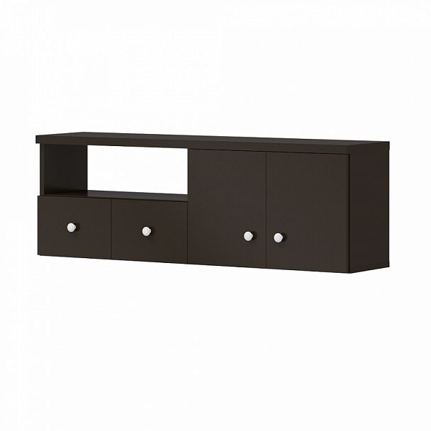 Шкаф настенный для фурнитуры "Армейская мебель"  ПК-АРМ-ШНС37Х109ФРН/35-В1-134А венге - Вид 1