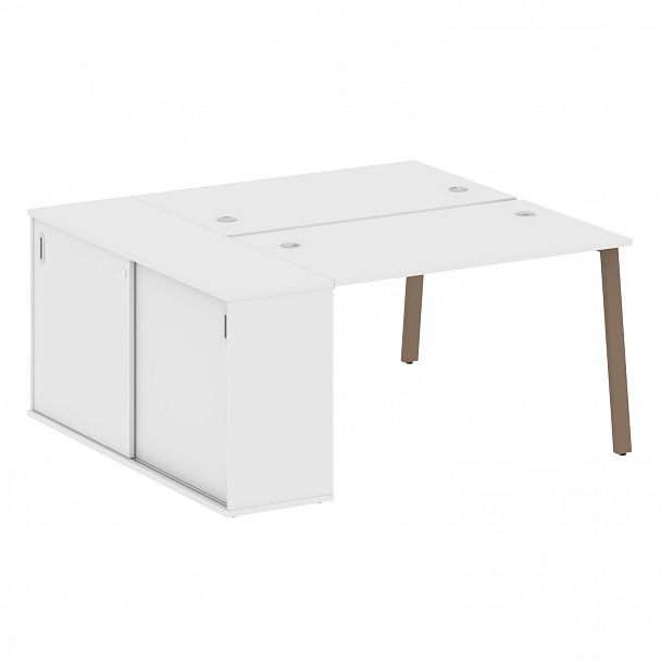 Рабочая станция "Metal System" БА.РС-СШК-1.2 белый/мокко - Вид 1