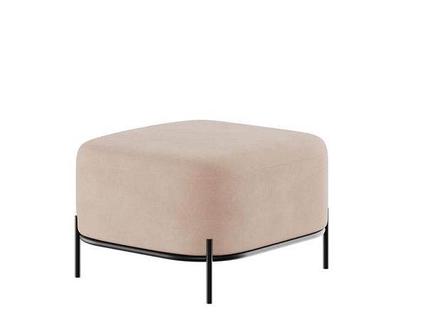 Jive Диван одноместный без спинки JVE-3 Velutto 65/Металл Черный 670*720*480 - Вид 1