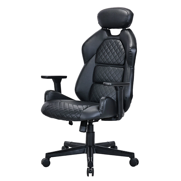 Кресло BRABIX PREMIUM "Tokyo EX-595", регулируемый подголовник, рециклированная кожа, черное, 532975 - Вид 4