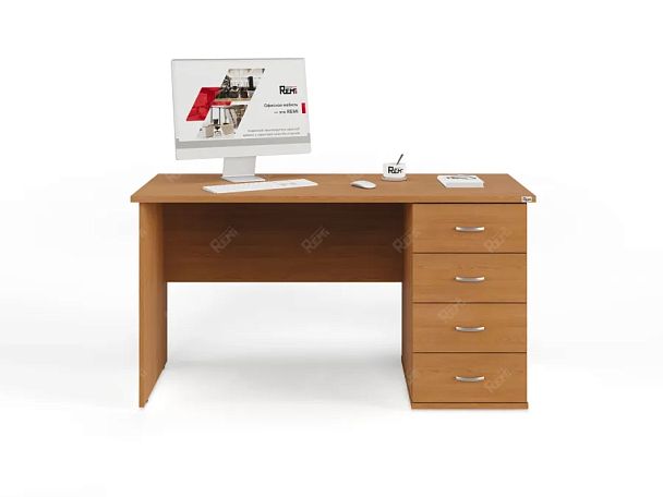 ЛАЙТ / LIGHT RRG007-14x6R Однотумбовый стол 140x60x75 Вишня - Вид 2