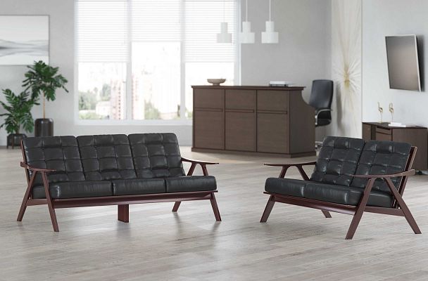 Трехместный диван Rizza 185x87x83 чёрный - Вид 2