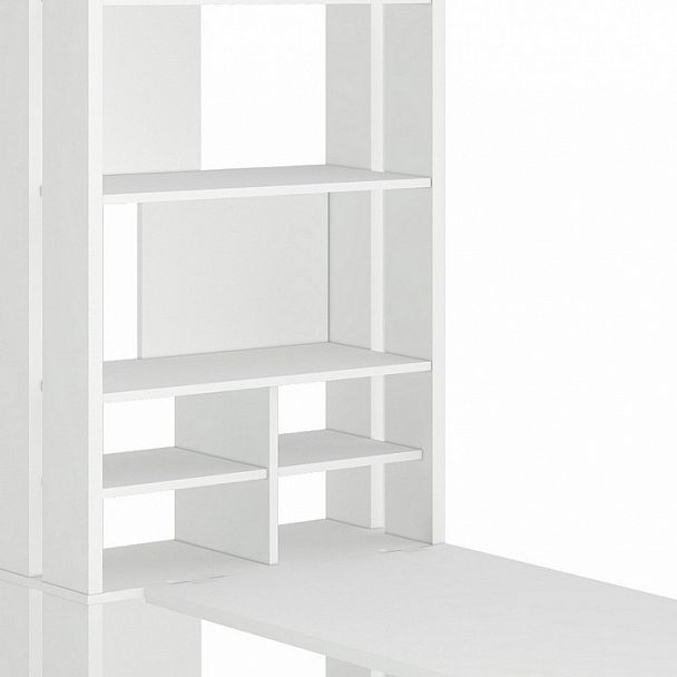 Стол компьютерный Домино Лайт СТЛ-ОВХ+С120Прям без тумбы Белый - Вид 4