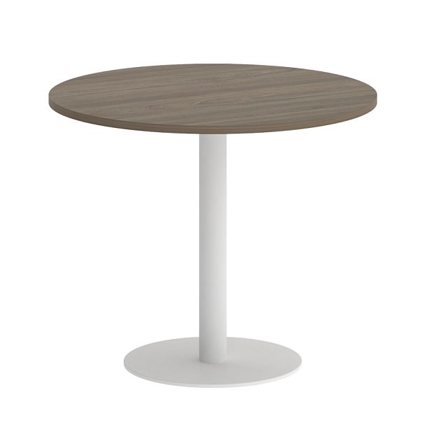 Home Office Стол круглый VR.SP-5-90.1 Вяз/Белый металл 900*900*750 - Вид 1
