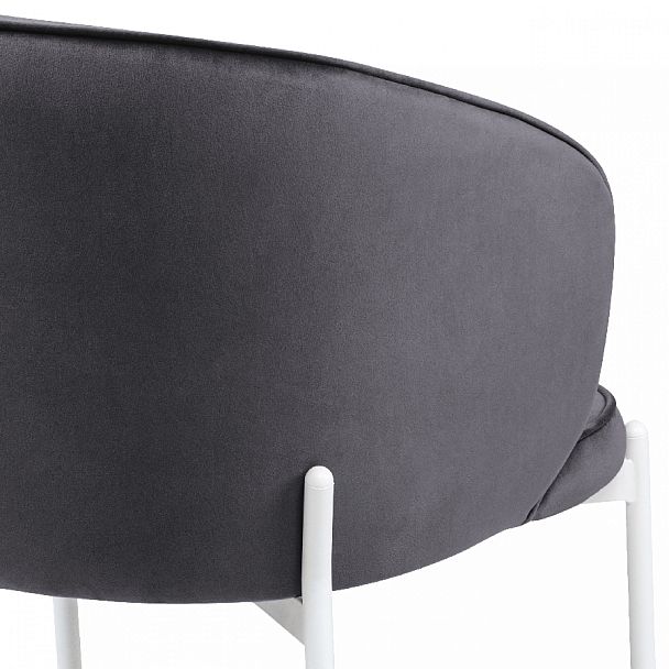 Комплект кухонных стульев Миэль серый велюр/белый, 2 шт. - Вид 9