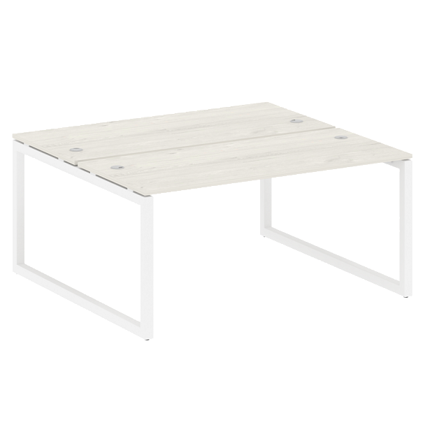 Metal System Quattro Р. ст. на О-образном м/к 50БО.РАС-СП-2.4 Дуб наварра/Белый металл 1600*1475*750 - Вид 1