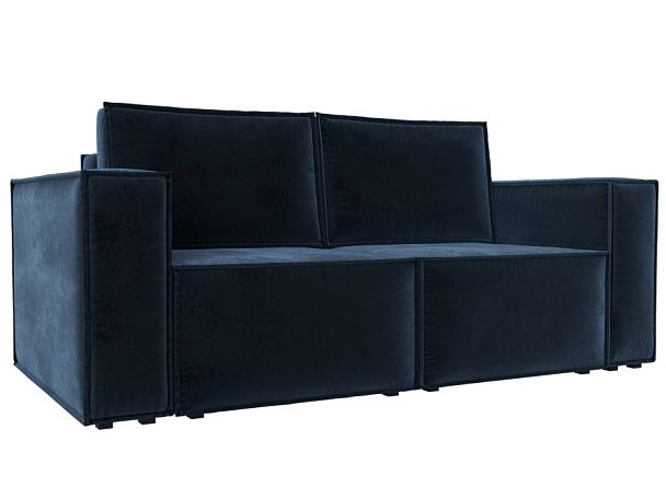 Диван прямой Куба мини Велюр синий - Вид 1