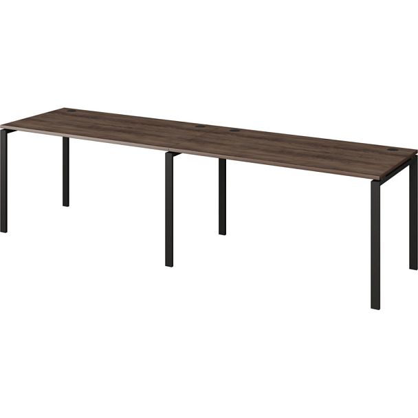 Бенч линейный на 2 рабочих места АМБЛ-002 дуб апрель/Антрацит 2400x730x760 Арго-М - Вид 1
