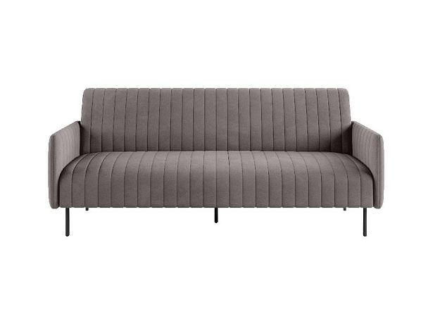 Baccara диван-кровать трехместный прямой с подлокотниками, бархат антрацит 14 - Вид 2