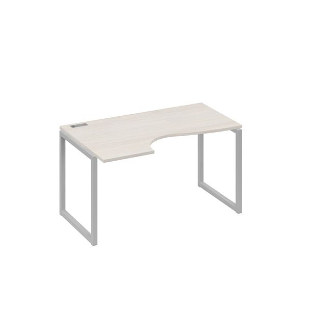 Стол эргономичный левый "Классика" на металлокаркасе QUATTRO A4 А4 Б4 043 БП дуб / металлокаркас серый - Вид 1