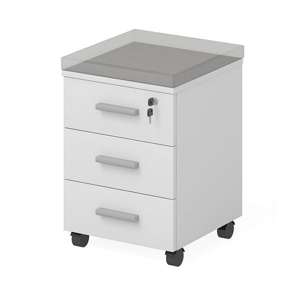 Тумба офисная "Тандем-А"  ПК-ТНА-ТММ43Х47Я3/УК-В1-76 белый - Вид 1