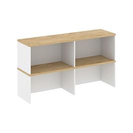 Стайл Проджект Надставка на тумбу 2 яр. SN.NT-104 Белый/Тиквуд Светлый 1232*400*800 - Фото предпросмотра