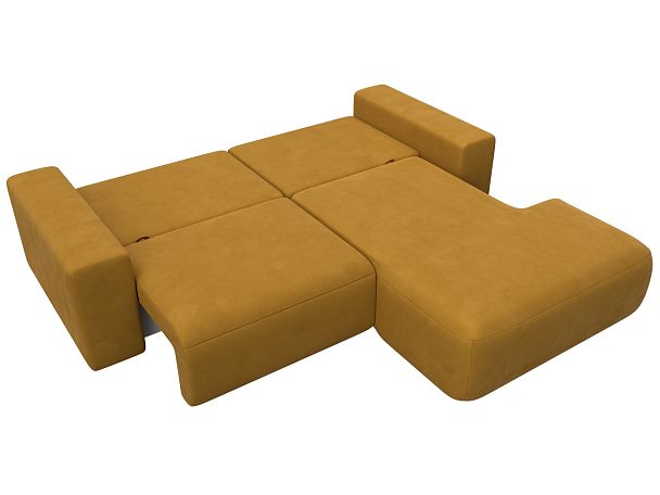 Диван угловой Лига-036 НПБ Классик правый угол Велюр желтый - Вид 9
