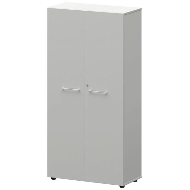 Шкаф высокий закрытый СМШ48F(Б) Белый 792x380x1595 Кортез - Вид 1