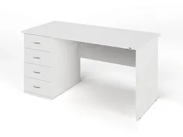 ЛАЙТ / LIGHT RLG008-15x7L Однотумбовый стол 150x70x75 Белый - Фото предпросмотра