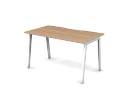 MATRIX 121S101-A Стол прямой проводник вырезной (A-обр. опоры) 1380х780х775 Швейцарский вяз/Белый - Фото предпросмотра