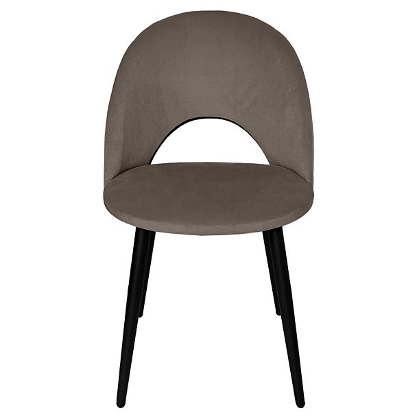 Стулья КОМПЛЕКТ 2 шт., "Luna CF-070", велюр коричневый, каркас металлический, усиленный, черный, BRABIX, 532772 - Вид 5