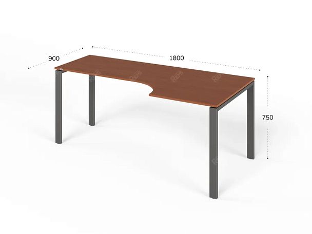 ЛАЙТ / LIGHT RLG016-16x9R Угловой стол 180x90x75 Орех Итальянский - Вид 2