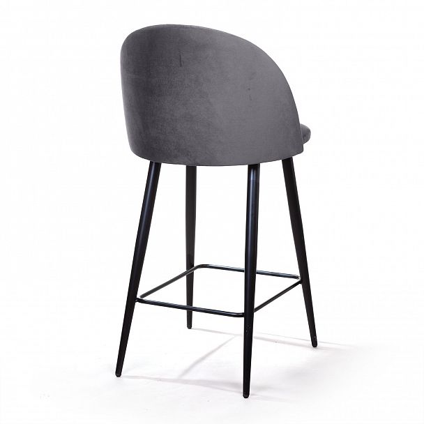 Cтул полубарный Thomas, бархат серый 27 - Вид 5