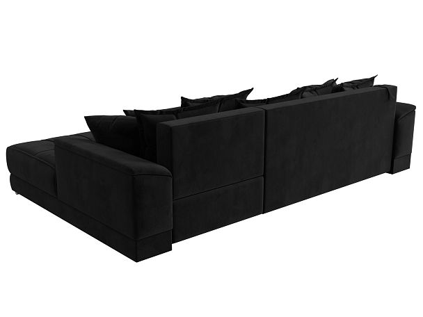Угловой диван НордСтар правый угол Велюр черный - Вид 5