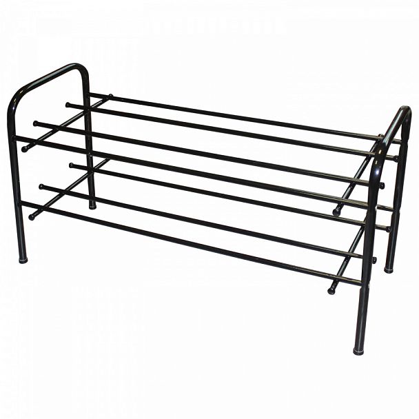 Полка для обуви "ПО-2/70", 700х265х395 мм, 2 полки, металл, чёрная - Вид 1