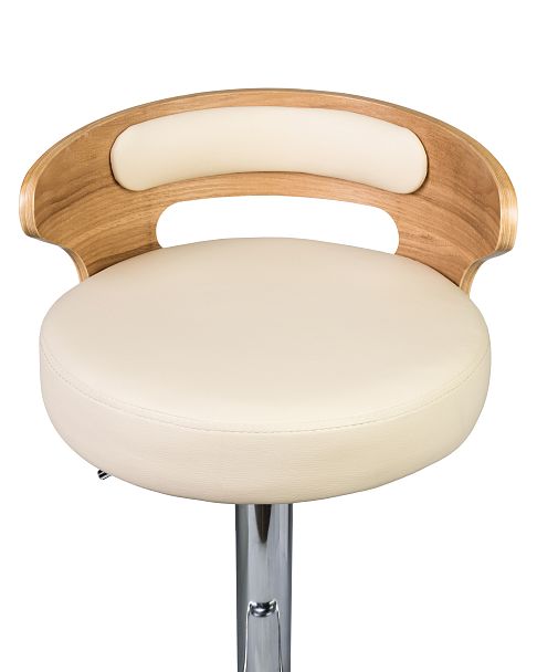 Набор 2 шт Стул барный DOBRIN FRED (натуральное дерево, кремовый) - Вид 7