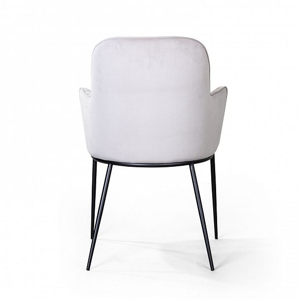 Стул с подлокотниками Barkley, микровелюр серый - Вид 6