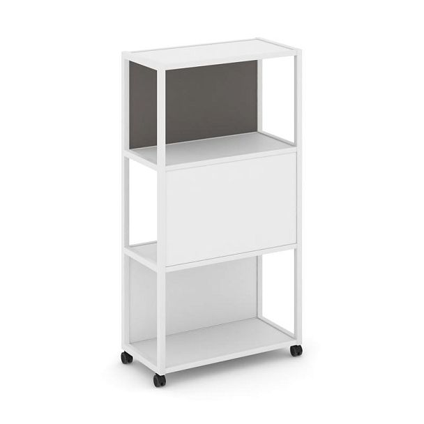 Shelf Mobile Стеллаж 4 уровня 1 секция VR.LT-STK-405.08 Белый Бриллиант/Металл Белый/W-26 800*400*1523 - Вид 1