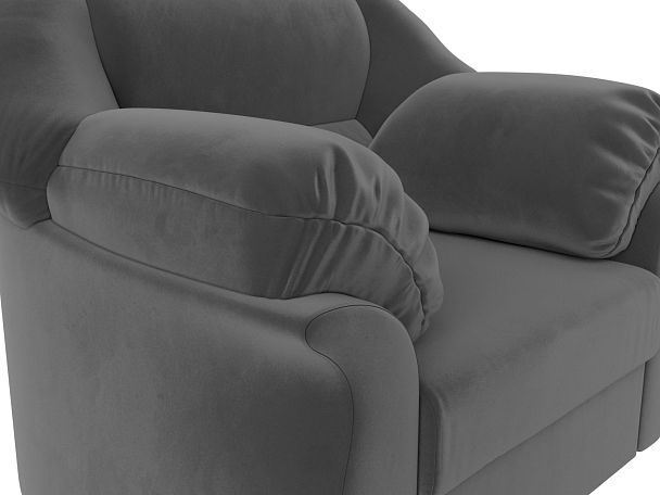 Кресло Карнелла (полностью велюр серый) - Вид 4