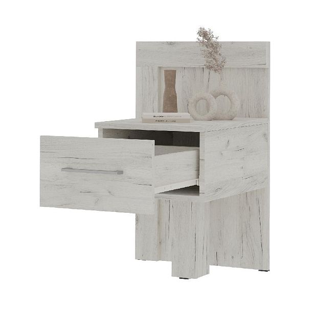 Гранд тумба прикроватная (0,450 х0,694х0,470) дуб крафт белый - Вид 2