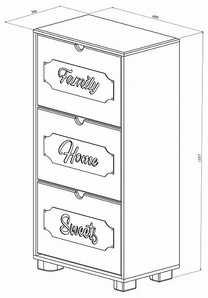 Тумба для обуви ДримСтар ДС-23 - Вид 4