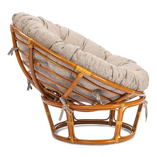 Кресло Папасан/Papasan (23/01 W) /с подушкой и ремешками/Pecan (орех) - Вид 2
