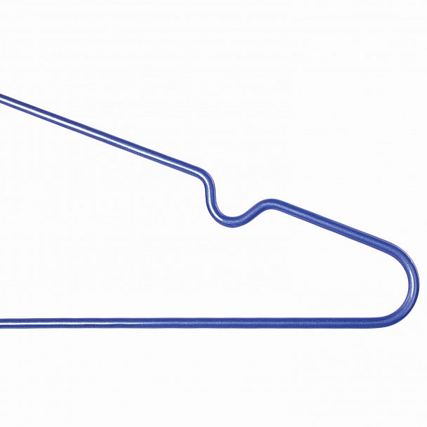 Вешалки-плечики, размер 48-50, КОМПЛЕКТ 10 шт., металл/ПВХ, перекладина, цвет синий, BRABIX "Стандарт", 601166 - Вид 7