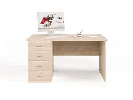 UNITY РС07-14 L ДУБ СОНОМА Стол однотумбовый 1400х700х750 - Фото предпросмотра