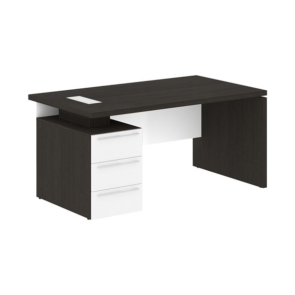 Стол письменный СП-064-25-06(L) Дуб Мореный/Белый глянец 1600х900х750 KANON - Вид 1