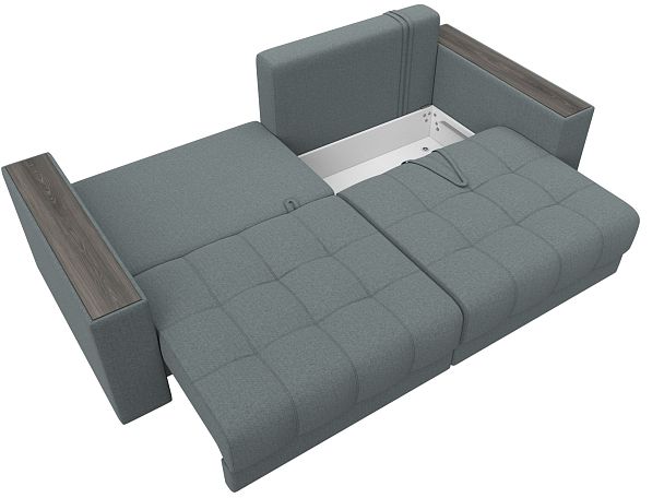 Диван прямой с декором Лига-049 НПБ Рогожка серый - Вид 9