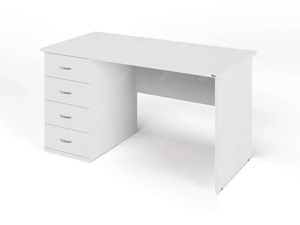 ЛАЙТ / LIGHT RLG008-14x7L Однотумбовый стол 140x70x75 Белый - Вид 1