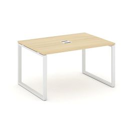 Стайл Проджект Стол переговорный SN-6O.SPRG-001 Акация Лорка/Металл Белый 980*980*750 - Фото предпросмотра