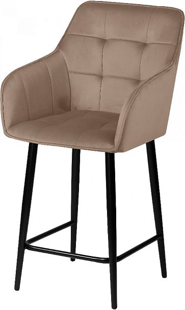 Полубарное поворотное кресло Мони К, Confetti latte/черный - Вид 2