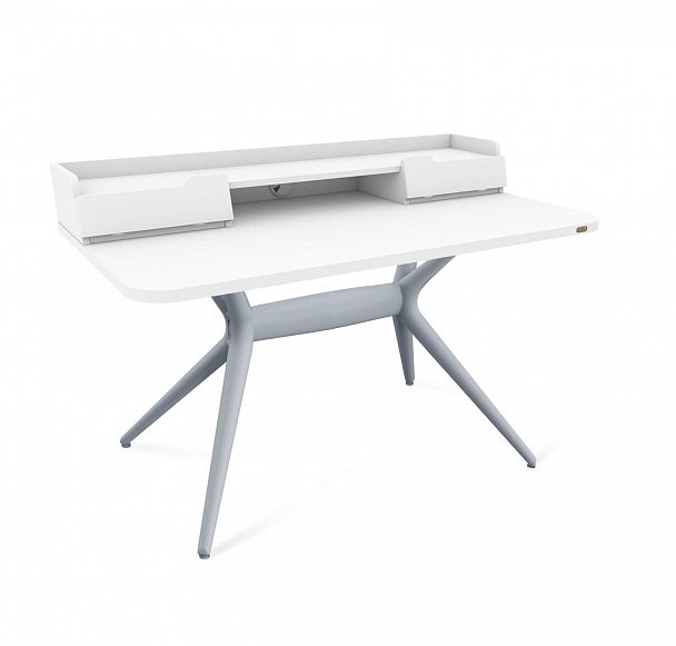 Стол рабочий Sheffilton SHT-TU30-2/TT31 120/65 ЛДСП серый/белый шагрень - Вид 2