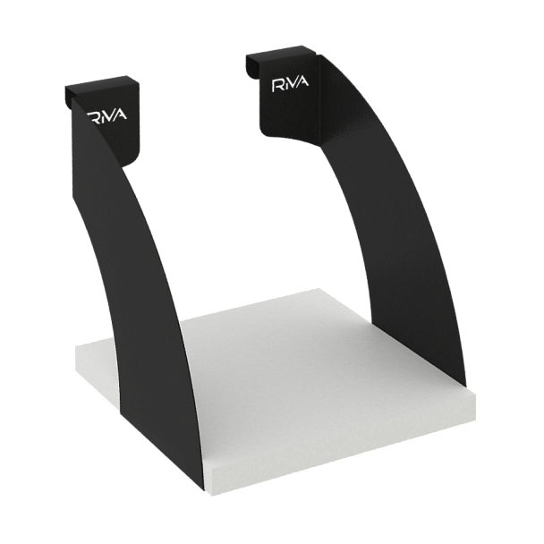 Навесные полки. Кронштейны+ЛДСП полка 200мм MAN-41-2 Белый бриллиант/Чёрный металл 200*220*200 - Вид 1