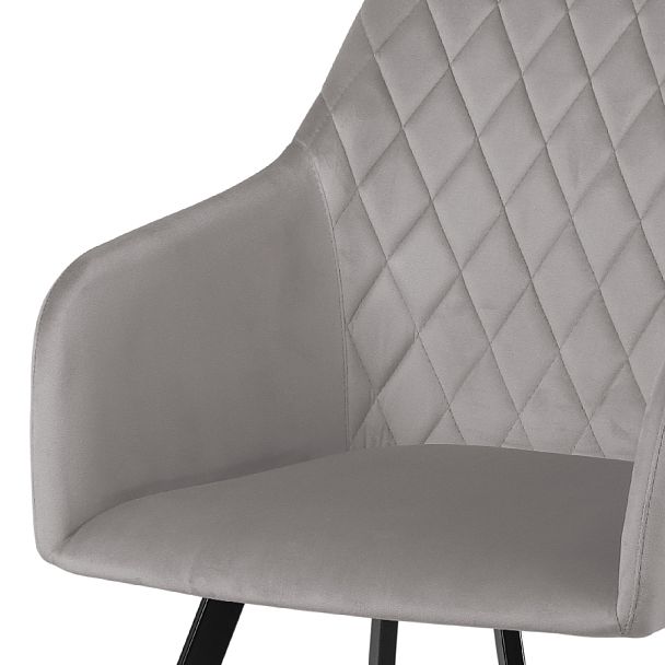 Комплект кресел поворотных Барли, Confetti silver/черный, 2 шт. - Вид 7