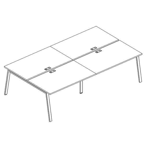 Рабочая станция на металлокаркасе TRE (4х140) A4 А4 Б3 177-2 БП венге / металлокаркас антрацит - Вид 3