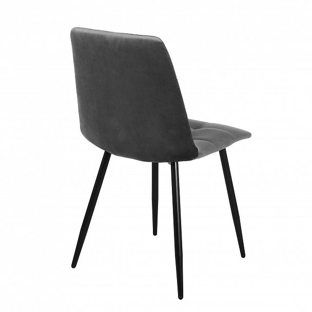 Стул "Чили-РФ" РФ-210 черные ножки, цвет серый велюр - Вид 4