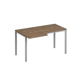 Стол эргономичный левый на металлокаркасе МП2 Формула МП2 К 195 дуб шамони темный / серый - Фото предпросмотра