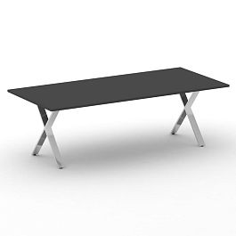Cross Стол для переговоров CRF.PRG-2 Черный F/Нерж. Сталь 2400*1100*750 - Фото предпросмотра