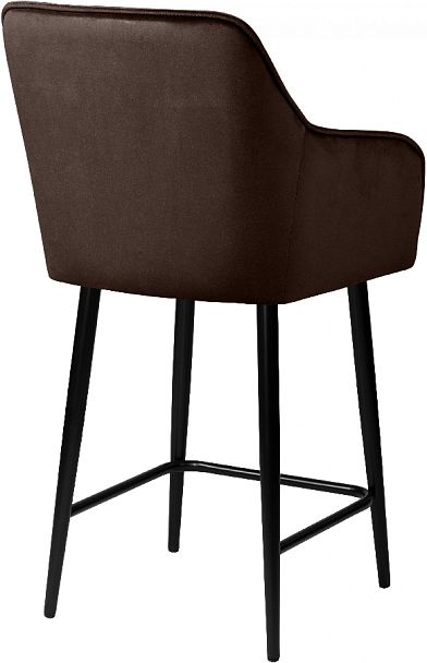 Полубарное поворотное кресло Мони К, Confetti coffee/черный - Вид 5