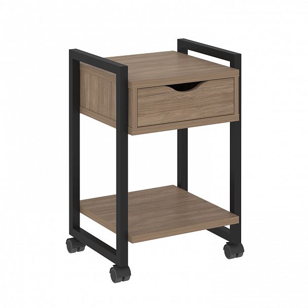 Тумба на колесах "Loft" VR.L-T1.K дуб аризона/черный - Вид 1