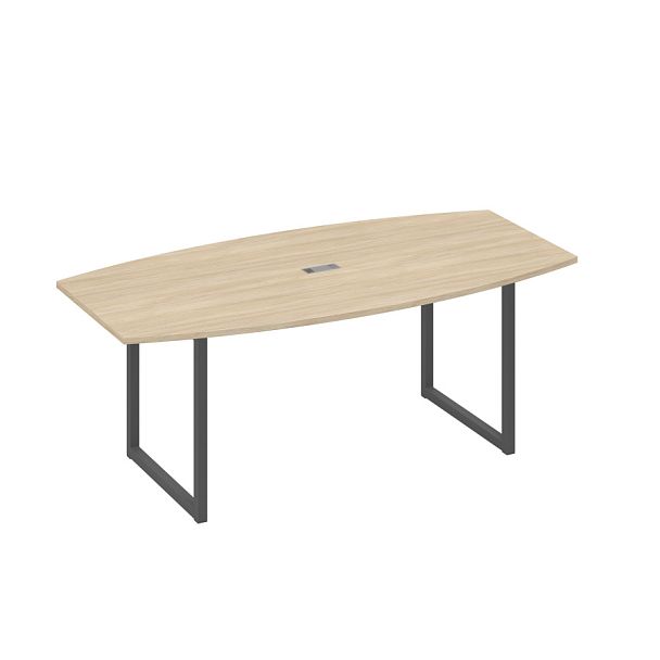 Стол переговорный 200 с металлокаркасом QUATTRO A4 А4 Б4 113 БП дуб скандинавский / металлокаркас антрацит - Вид 1