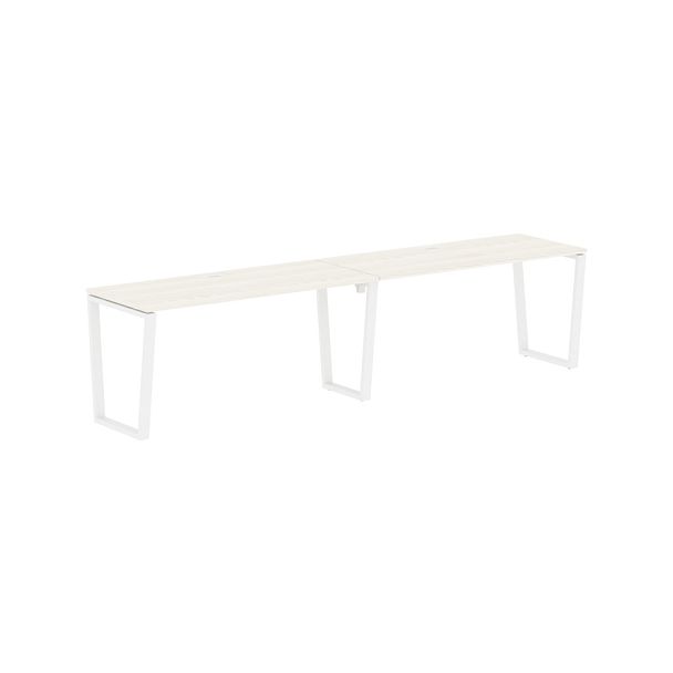 Стол 2-х местный EVWST 3167 Ясень Траун/Белый 3126х670х750 EDIS - Вид 1